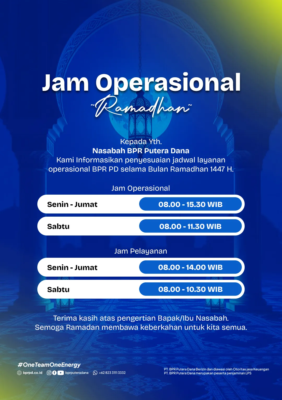 JAM OPERASIONAL RAMADHAN M